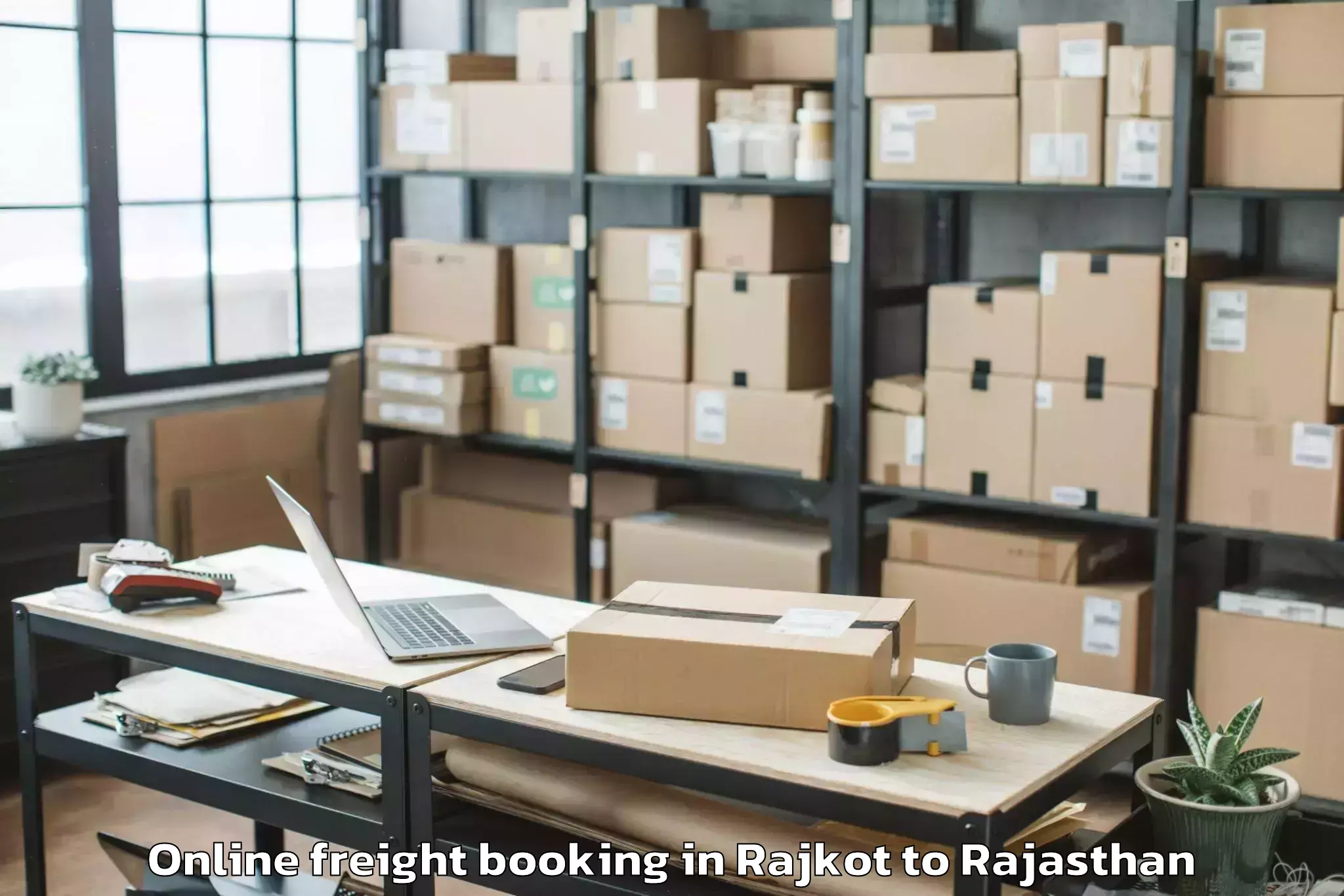 Book Rajkot to Sheoganj Online Freight Booking Online